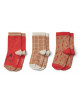Silas Cotton Socks (3-pack) | apple red multi mix