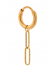 Oorbel Single Double Chain Hoop | goud