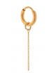 Oorbel Single Plain Chain Hoop | goud
