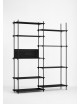 Shelving system - Tall, double, black