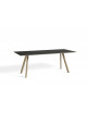 CPH 30 table L200 cm | water-based lacquered oak/black linoleum