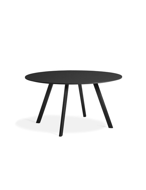CPH 25 tafel Ø140 | zwarte eik/zwarte linoleum