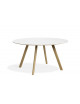 CPH 25 table Ø140 | oak/white linoleum