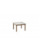 Salontafel Kofi 60 x 60 | walnoot/helder geribbeld glas