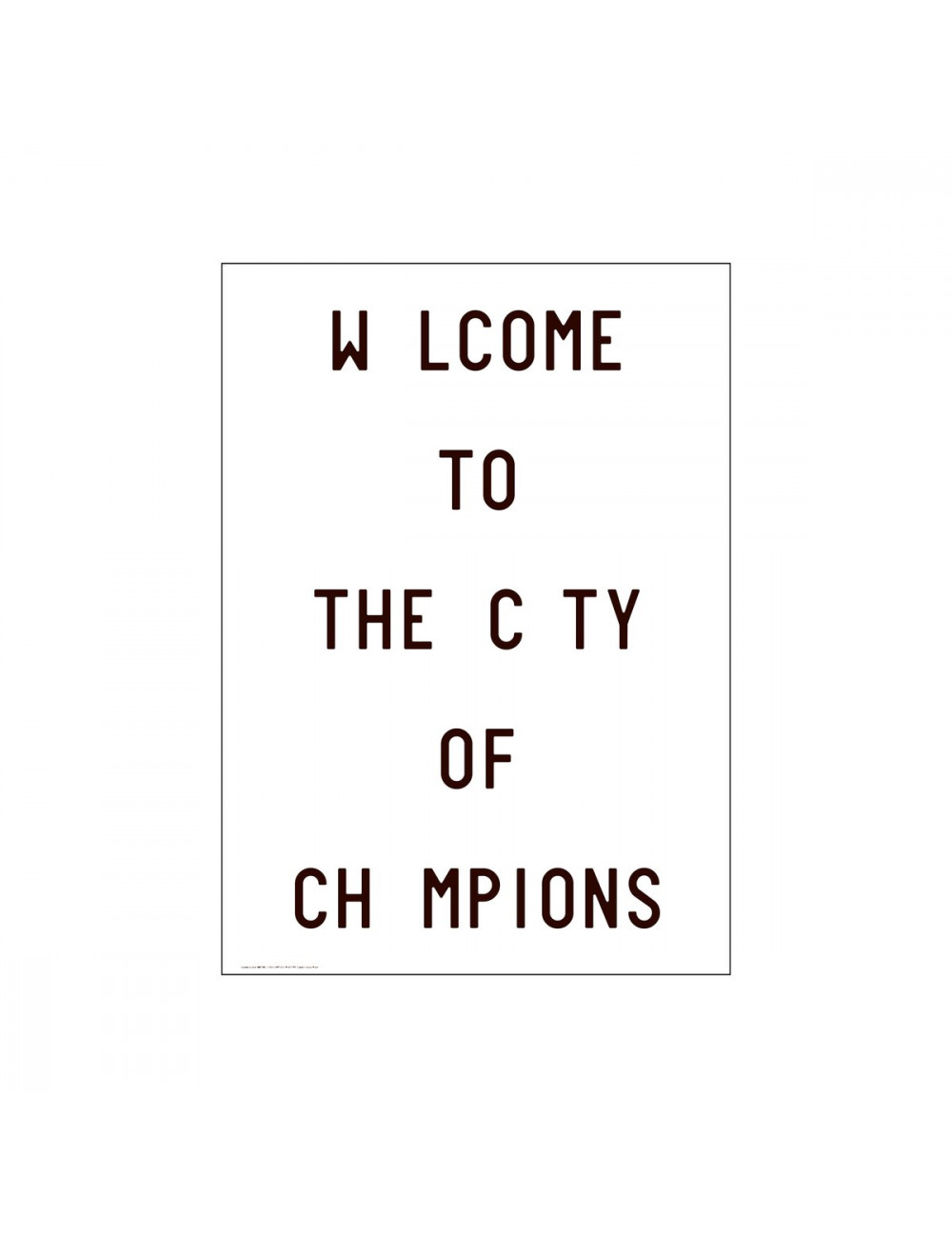 Poster Caledonia Jane | welcome to the city of champions