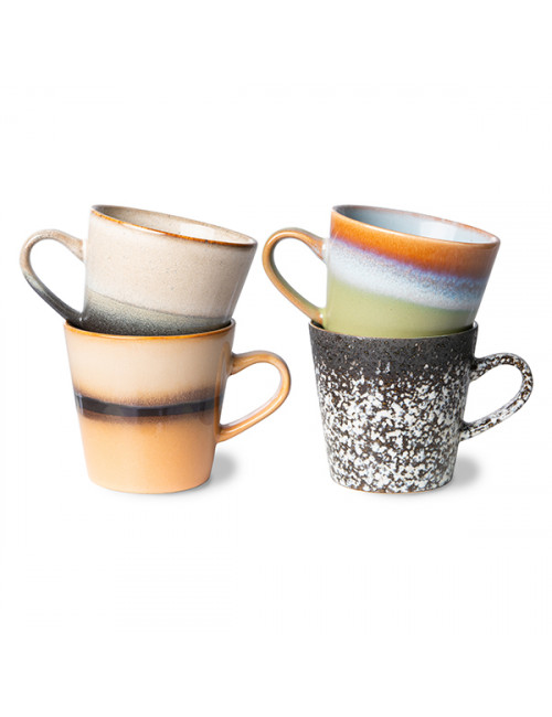 70's Ceramics Americano Mugs (set van 4) | galileo