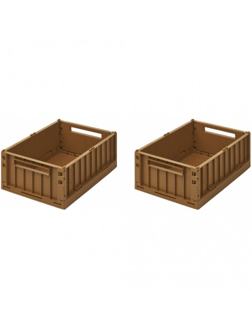 Weston Storage Box (set of 2) | medium/golden caramel