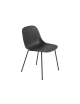 Stoel Fiber Side Chair Tube | zwart/metalen poten