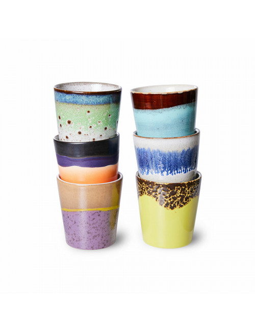 70's Ceramics Koffiebekers (set van 6) | pluto
