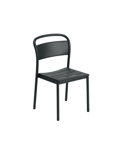 Linear Steel Side Chair | black