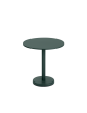 Linear Steel Café Table | round/dark green