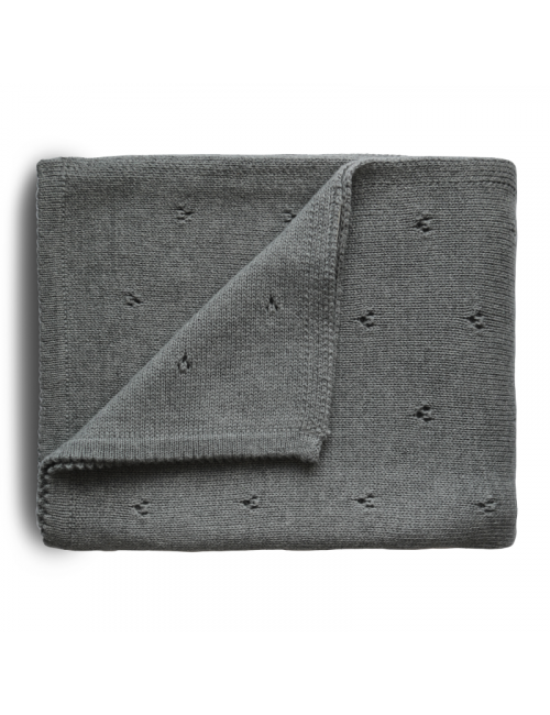 Blanket Pointelle| gray melange
