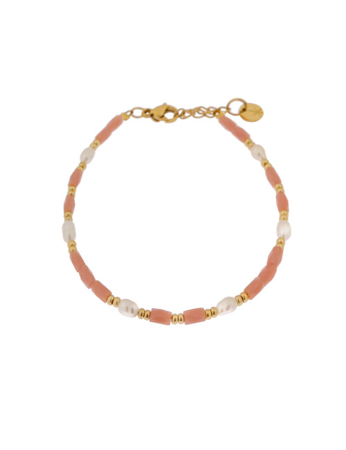Armbandje Pink Pearl | goud