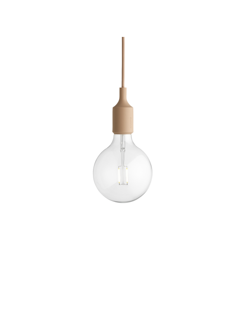 E27 LED Hanglamp met plafondkap | beige rose