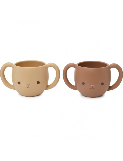 Cutie Cup (set of 2) | copper brown/rose sand