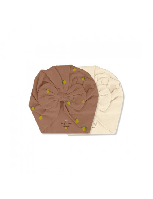 Bambi Bonnet (set van 2) | brown lemon/vanilla