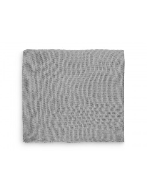 Dekentje 75x100cm | basic knit stone grey