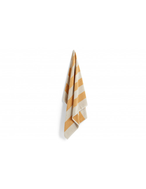 Frotté Stripe Badhanddoek | warm geel