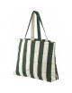 Everly Gewatteerde Tote Bag | stripe/hunter green/sandy