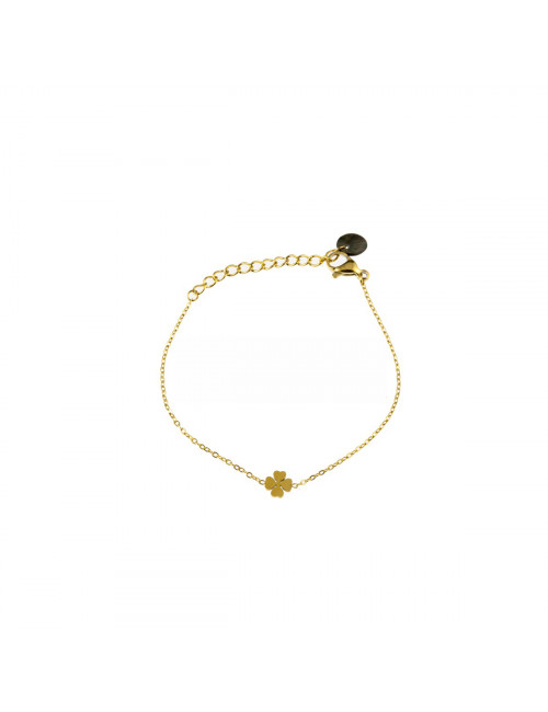 Armbandje Kind | goud/klavertje