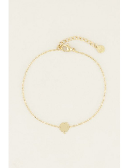 Armband Goud | klavertje