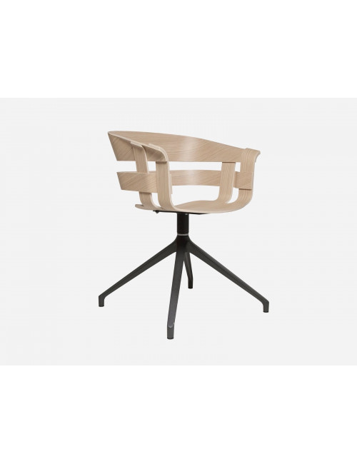 Wick Swivel Chair | black/oak