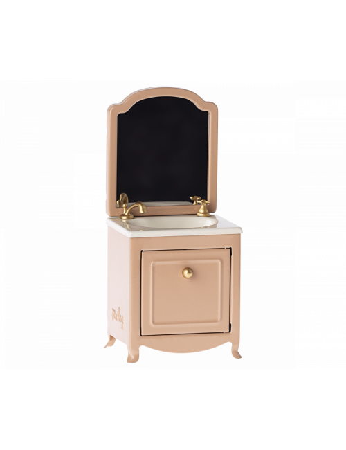 Mouse Sink Dresser with Mirror | dark powder