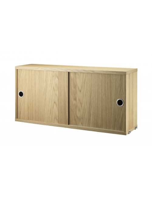 Cabinet with Sliding Doors 78x20cm | oak