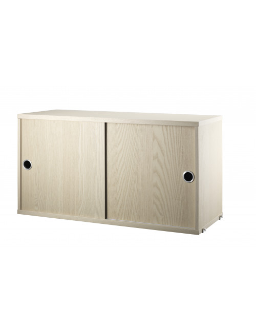 Cabinet with Sliding Doors 78x30cm | ash