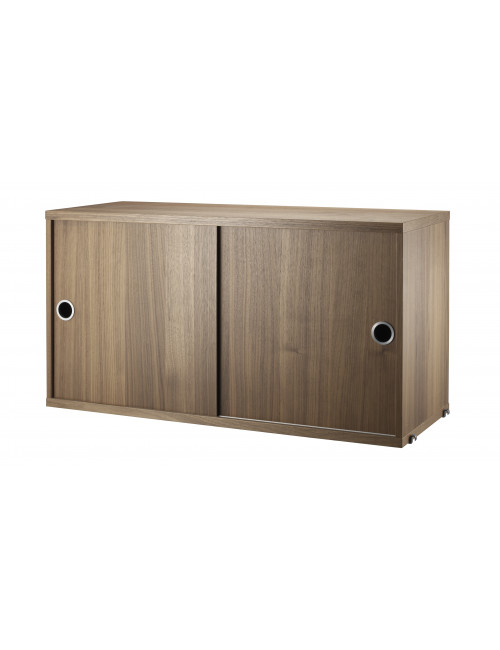Cabinet with Sliding Doors 78x30cm | walnut