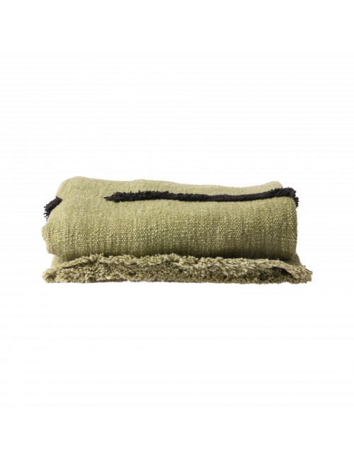 Plaid (130x170cm) | pistachio/zwart