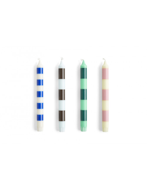 Candles Stripe (set of 4) | crisp