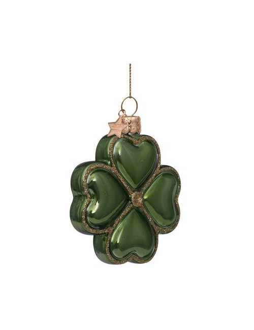 Ornament Klavertje | opaal groen