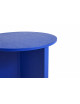 Slit Table High Round Ø35 | oak/vivid blue