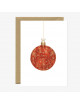 Wenskaart | gold xmas ornament