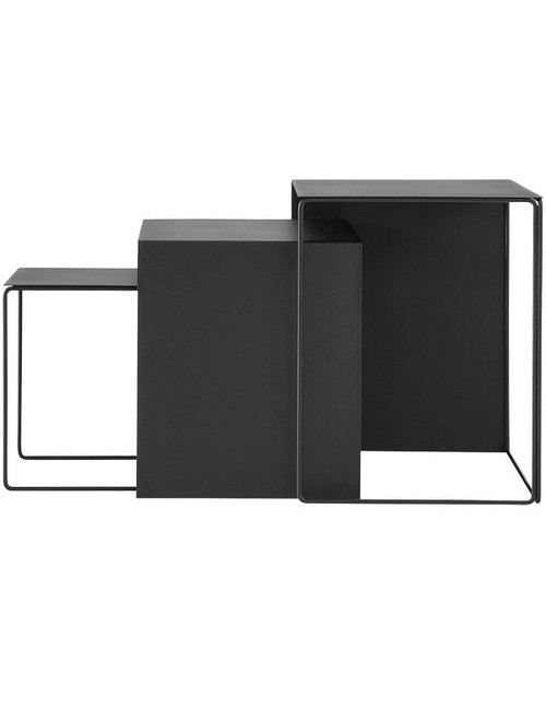 Cluster Tables (set of 3) | black
