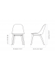 Dining Side Chair Harbour | dark stained oak base/upholstered