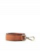 Checkered Webbing Strap Short Sofia | cognac classic leather