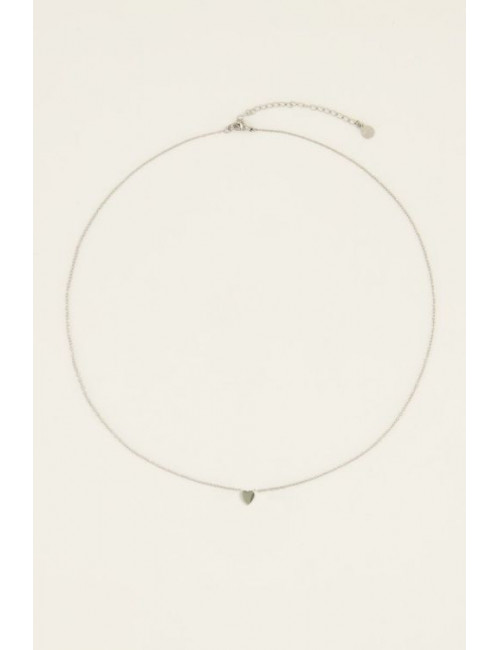 Halsketting Zilver | klein hartje