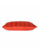 Gestreept Velvet Kussen (30x50) | rood/bordeaux