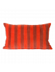 Gestreept Velvet Kussen (30x50) | rood/bordeaux