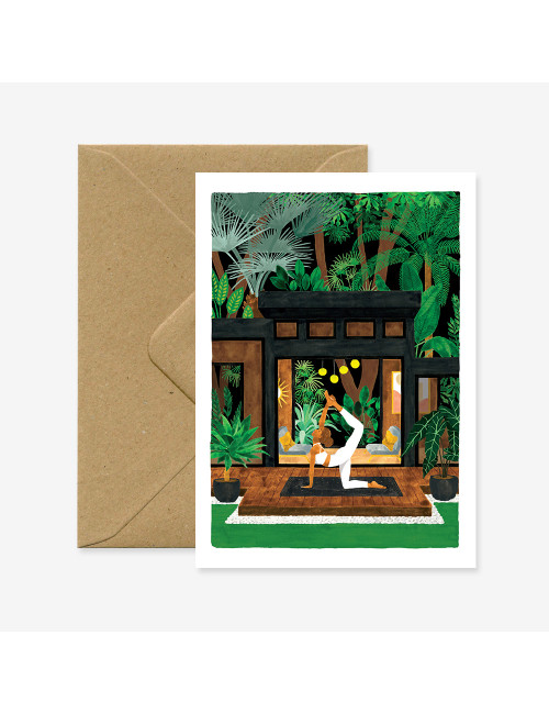 Wenskaart | yoga terrasse