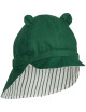 Gorm Reversible Sun Hat| stripe/garden green/creme