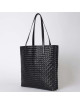 Shopper Georgia | black woven classic leather