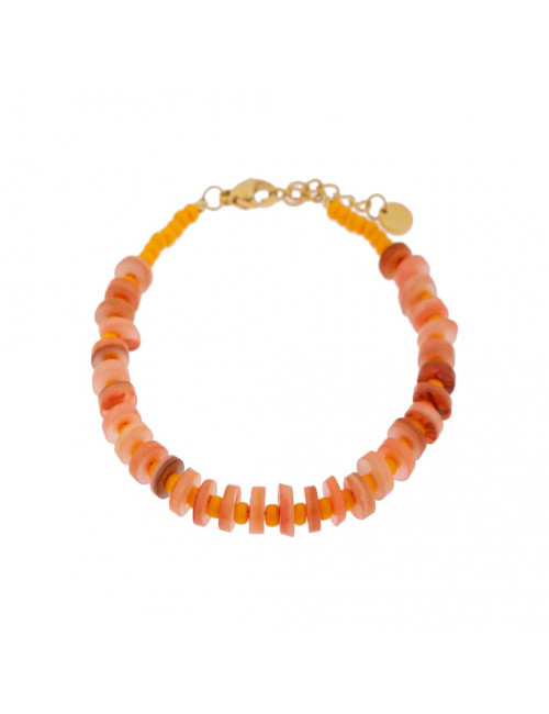 Armbandje Orange Shell | goud