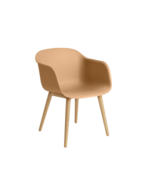 Fiber Armchair | ochre/wood base