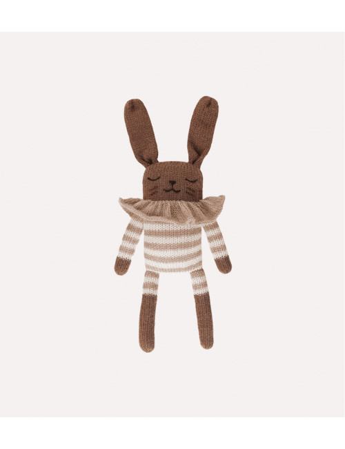 Cuddle Bunny | striped bodysuit/sand