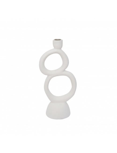 Candle Holder Rough Sophistication | white