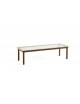 Salontafel Kofi 140x50 | walnoot/helder geribbeld glas