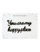 Zelf-klevende Quote Zwart | you are my happy place